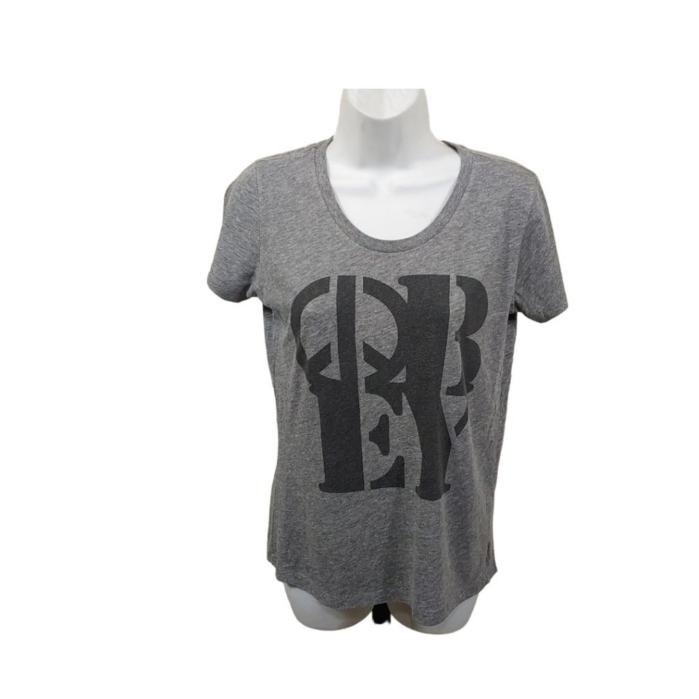 OBEY Sports Grey Woman's Medium Peace Symbol T-shirt